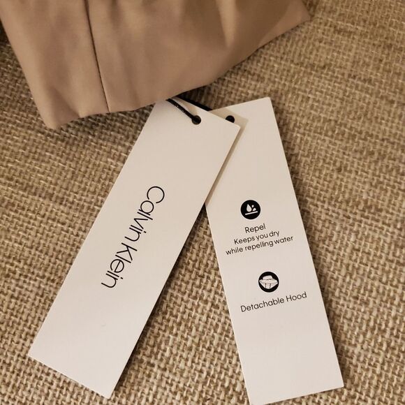 Calvin Klein Hooded Double Breasted Trench Coat - Picture 14 of 14